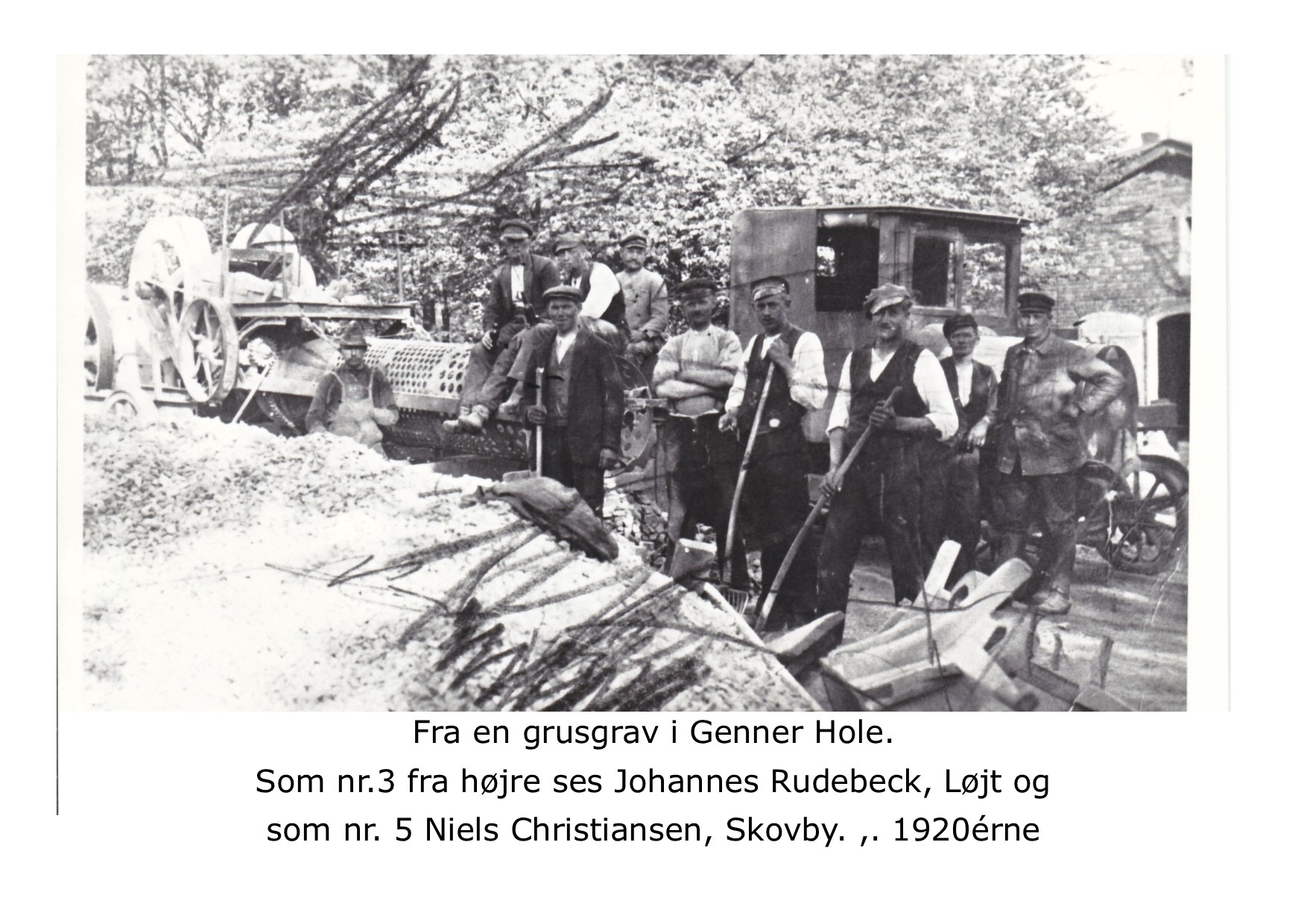 Grusgravning i Genner Hole 1925 