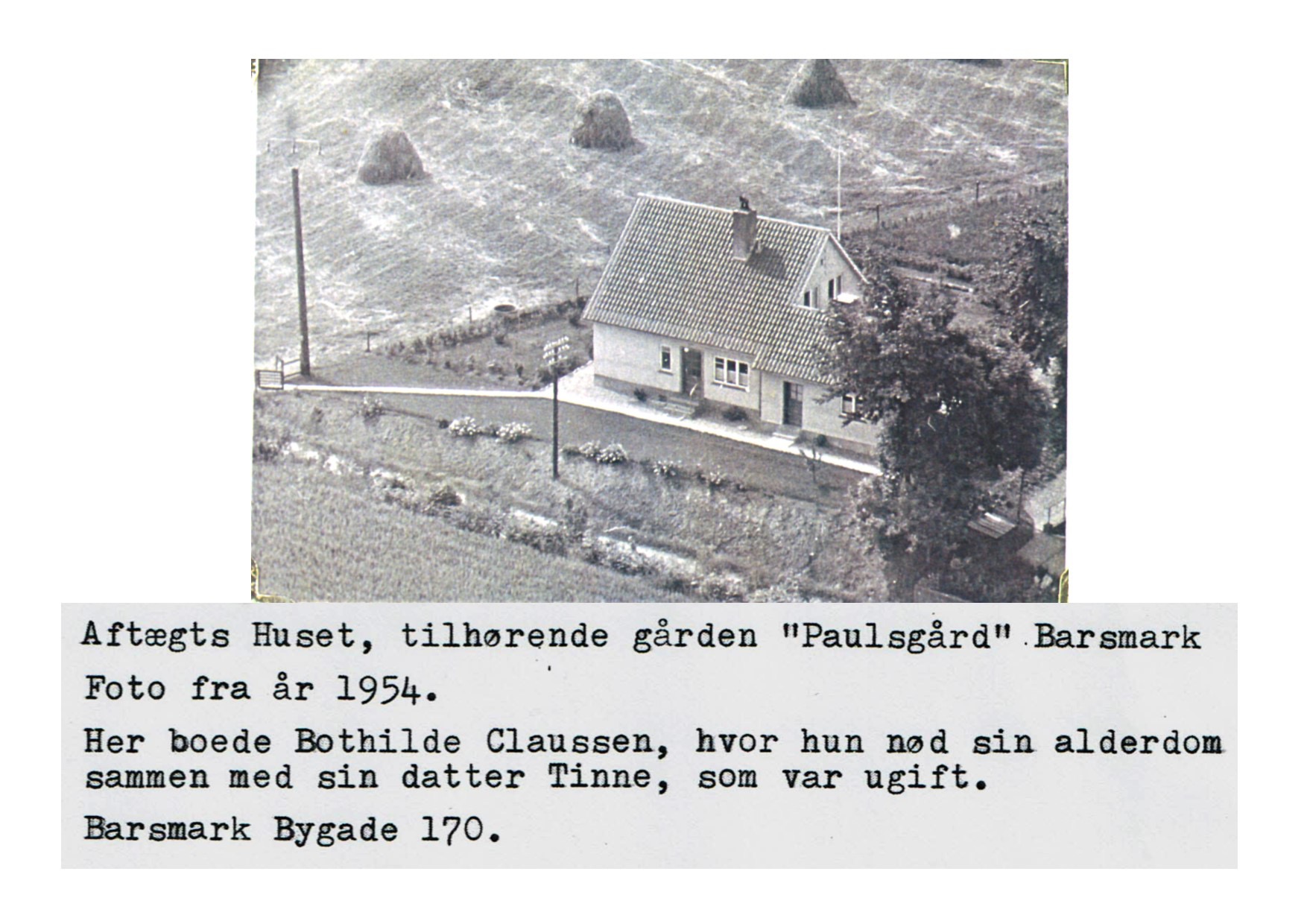 Barsmark Bygade 170 1954 
