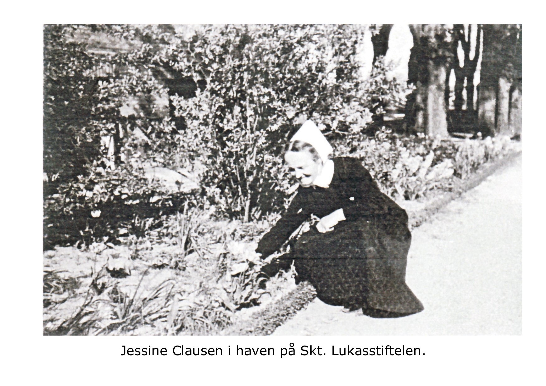 Jessine Claussen i haven 