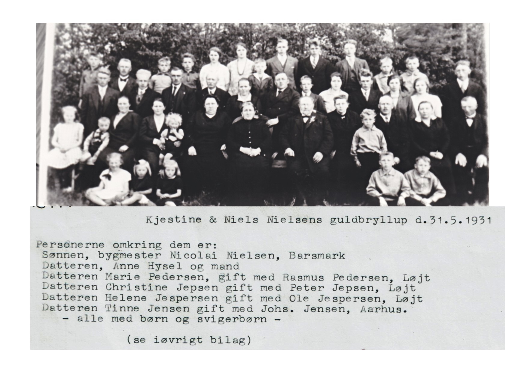 Kjestine & Niels Nielsens guldbryllup 1931 