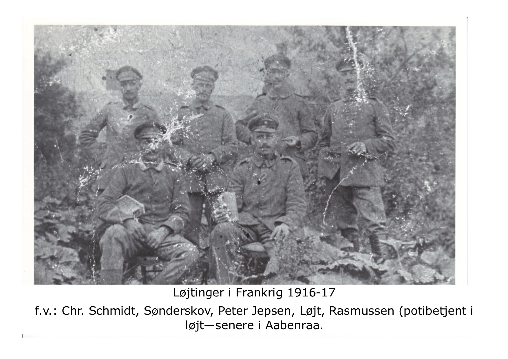 Løjtinger som soldater i Frankrig 1916-17 