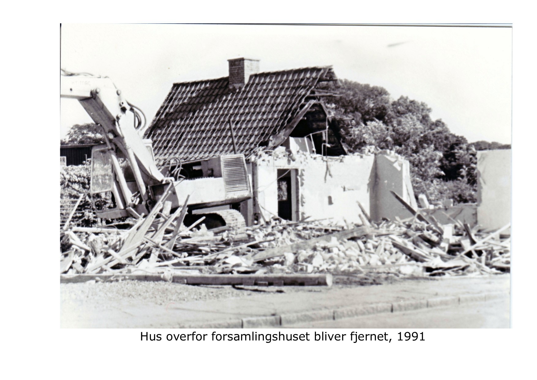 Kirkepladsen hus nedrives 1991 