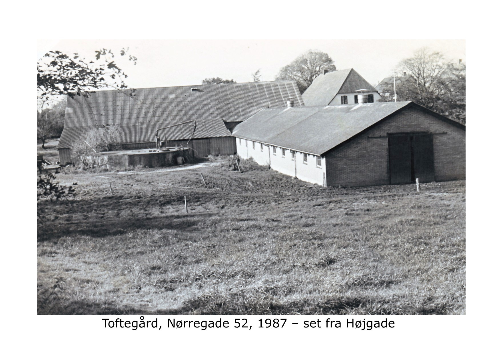 Toftegård set fra Højgade - 1987 