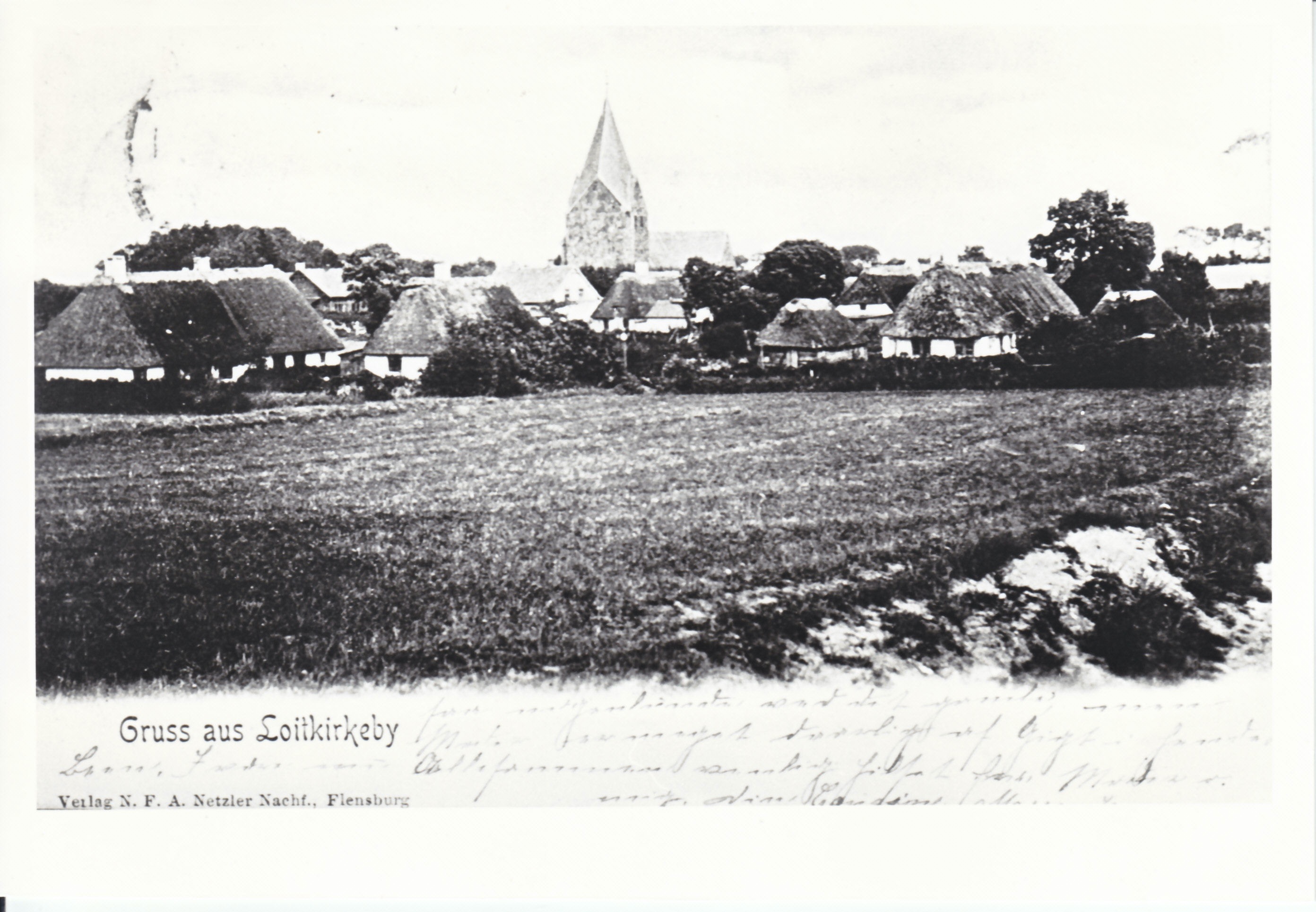 Løjt Kirkeby set fra vest - 1904