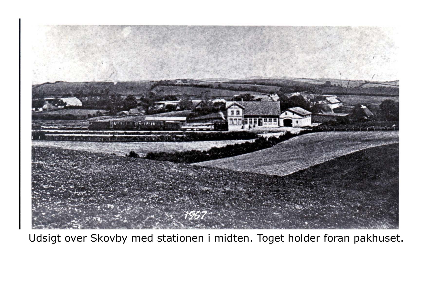Skovby station i midten 1907 